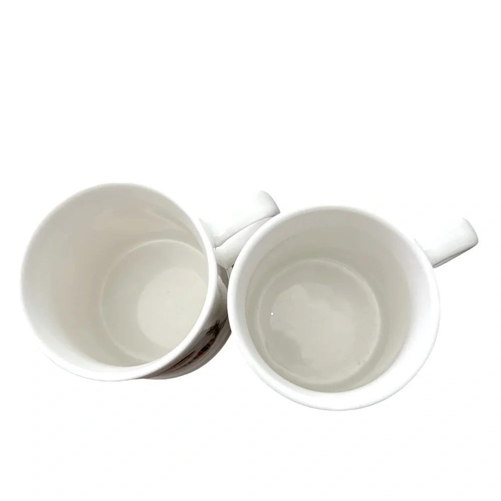 Target Mr and Mrs Lumberjack Claus Porcelain Coffee Tea Christmas Mugs Set of 2